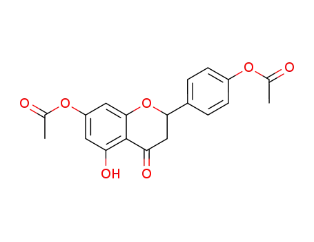 Molecular Structure of 3162-03-6 (4H-1-Benzopyran-4-one,
7-(acetyloxy)-2-[4-(acetyloxy)phenyl]-2,3-dihydro-5-hydroxy-)