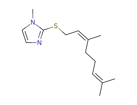 Molecular Structure of 81678-26-4 (2-nerylmercapto-1-methylimidazole)