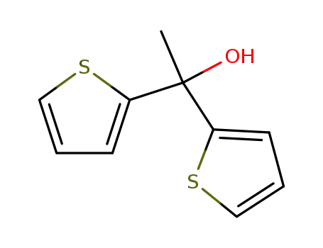 Molecular Structure of 131323-89-2 (1,1-di(thiophen-2-yl)ethan-1-ol)