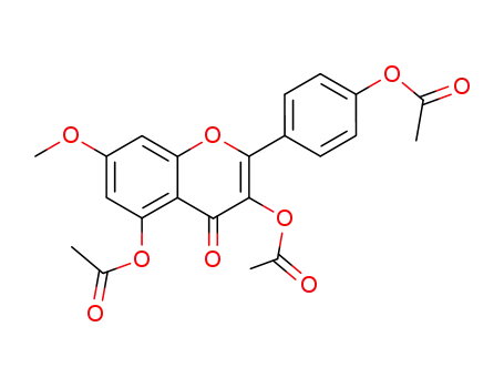 Molecular Structure of 13323-01-8 (7-O-methyl-3,4',5-tri-O-acetylkaempferol)