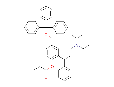 Molecular Structure of 1539220-58-0 ((R)-2-(3-N,N-diisopropylamino-1-phenylpropyl)-4-trityloxymethylphenoxyisobutyrate)