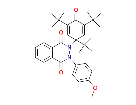 Molecular Structure of 140902-43-8 (2,3-Dihydro-2-(4-methoxyphenyl)-3-(1,3,5-tri-tert-butyl-4-oxocyclohexa-2,5-dien-1-yl)phthalazin-1,4-dion)