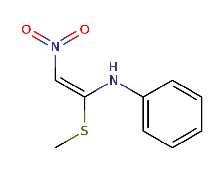 Benzenamine, N-[1-(methylthio)-2-nitroethenyl]-, (E)-