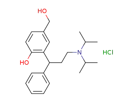 Molecular Structure of 250214-40-5 ((R,S)-2-(3-N,N-diisopropylamino-1-phenylpropyl)-4-hydroxymethylphenol hydrochloride)