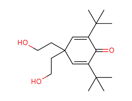 Molecular Structure of 1296885-00-1 (2,6-di-tert-butyl-4,4-bis(2-hydroxyethyl)cyclohexa-2,5-dien-1-one)