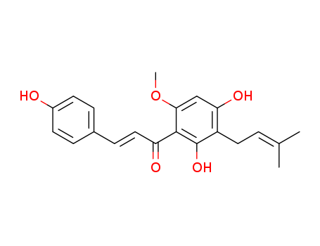 2-Propen-1-one,1-[2,4-dihydroxy-6-methoxy-3-(3-methyl-2-buten-1-yl)phenyl]-3-(4-hydroxyphenyl)-,(2E)-