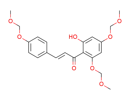 Molecular Structure of 134955-29-6 (2′,4,4′-trimethoxymethoxy-6′-hydroxychalcone)