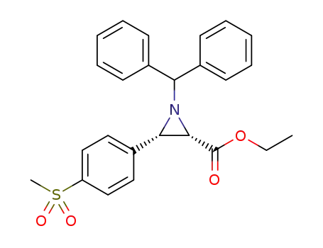 (2S,3S)-ethyl 1-benzhydryl-3-(4-(methylsulfonyl)phenyl)aziridine-2-carboxylate