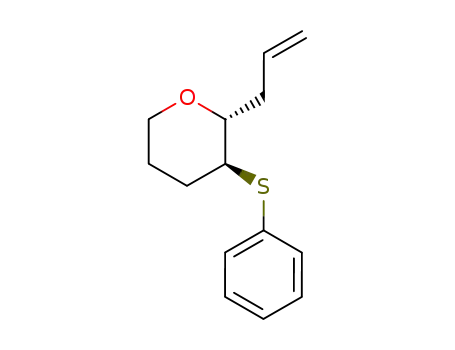 Molecular Structure of 89113-76-8 (2H-Pyran, tetrahydro-3-(phenylthio)-2-(2-propenyl)-, trans-)