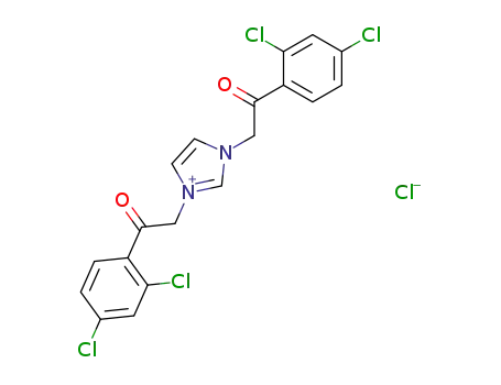Molecular Structure of 134071-10-6 (1H-Imidazolium,  1,3-bis[2-(2,4-dichlorophenyl)-2-oxoethyl]-,  chloride  (9CI))