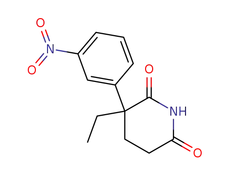 Molecular Structure of 73252-00-3 (3-ethyl-3-(3'-nitrophenyl)piperidine-2,6-dione)
