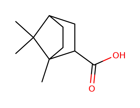 Molecular Structure of 62280-85-7 (Bicyclo[2.2.1]heptane-2-carboxylic acid, 1,7,7-trimethyl-)