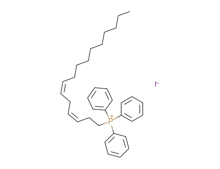 Molecular Structure of 84653-93-0 ((3Z,6Z)-3,6-Hexadecadienyl(triphenyl)phosphonium iodide)