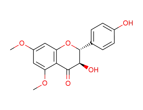 Molecular Structure of 26207-83-0 ((+/-)-3<i>t</i>-hydroxy-2<i>r</i>-(4-hydroxy-phenyl)-5,7-dimethoxy-chroman-4-one)