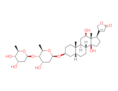 Card-20(22)-enolide,3-[[2,6-dideoxy-4-O-(2,6-dideoxy-b-D-ribo-hexopyranosyl)-b-D-ribo-hexopyranosyl]oxy]-12,14-dihydroxy-, (3b,5b,12b)-
