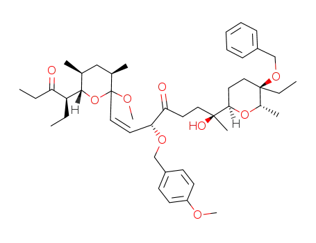 (Z)-(3R,7S)-7-((2R,5R,6S)-5-Benzyloxy-5-ethyl-6-methyl-tetrahydro-pyran-2-yl)-1-[(3R,5S,6S)-6-((R)-1-ethyl-2-oxo-butyl)-2-methoxy-3,5-dimethyl-tetrahydro-pyran-2-yl]-7-hydroxy-3-(4-methoxy-benzyloxy)-oct-1-en-4-one