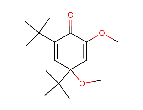 Molecular Structure of 100699-37-4 (2,4-di-t-butyl-4,6-dimethoxycyclohexa-2,5-dienone)