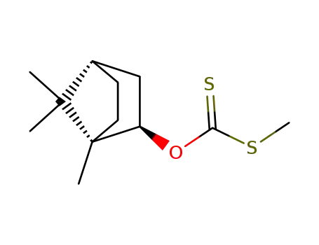 Molecular Structure of 37487-17-5 ((-)-dithiocarbonic acid <i>S</i>-methyl ester-<i>O</i>-((1<i>S</i>)-bornyl ester))