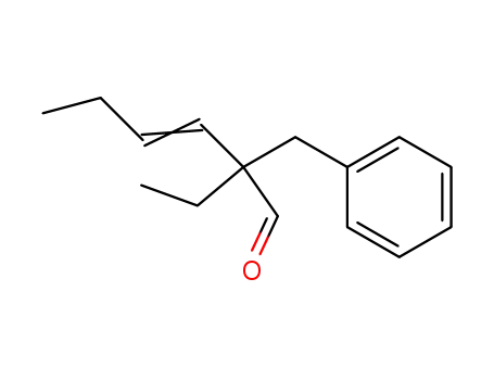 Molecular Structure of 63007-28-3 (2-(but-1-enyl)-2-ethyl-3-phenylpropionaldehyde)