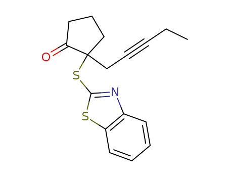 2-(2-pentynyl)-2-(2-benzothiazolylthio)cyclopentanone