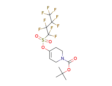 Molecular Structure of 1386393-97-0 (tert-butyl 4-[(1,1,2,2,3,3,4,4,4-nonafluorobutane-1-sulfonyl)oxy]-3,6-dihydropyridine-1(2H)-carboxylate)