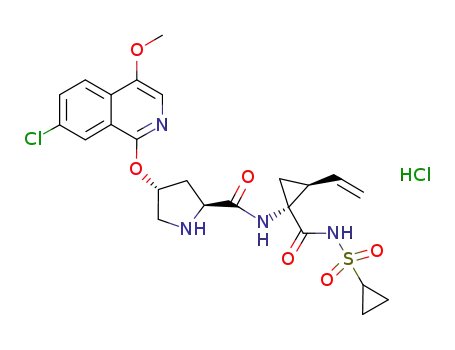 (2S,4R)-4-((7-chloro-4-methoxyisoquinolin-1-yl)oxy)-N-((1R,2S)-1-((cyclopropylsulfonyl)carbamoyl)-2-vinylcyclopropyl)pyrrolidine-2-carboxamide hydrochloride