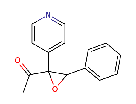 Molecular Structure of 216529-28-1 (Ethanone, 1-[3-phenyl-2-(4-pyridinyl)oxiranyl]-)