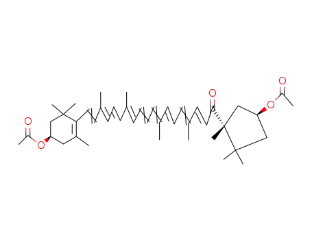 Molecular Structure of 6033-82-5 ((3<i>R</i>,3'<i>S</i>,5'<i>R</i>)-3,3'-diacetoxy-β,κ-caroten-6'-one)
