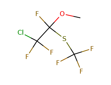 1,2,2-Trifluor-2-chlor-1-methoxy-1-<trifluor-methylmercapto>-aethan
