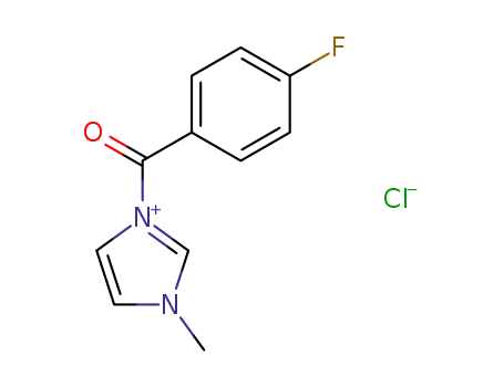Molecular Structure of 93342-79-1 (1H-Imidazolium, 1-(4-fluorobenzoyl)-3-methyl-, chloride)