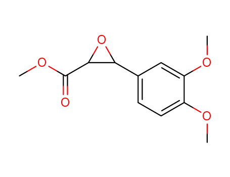 Molecular Structure of 39829-15-7 (methyl 3-(3,4-dimethoxyphenyl)oxirane-2-carboxylate)