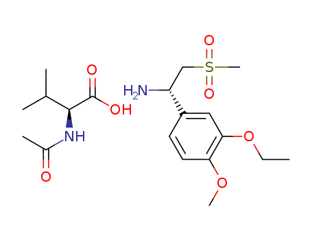 (1S)-1-(3-ethoxy-4-methoxyphenyl)-2-(methylsulfonyl)ethanamine N-acetyl-L-valine salt