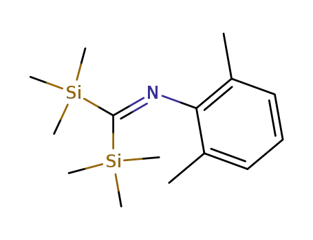 Molecular Structure of 111351-61-2 (Silane, [(2,6-dimethylphenyl)carbonimidoyl]bis[trimethyl-)