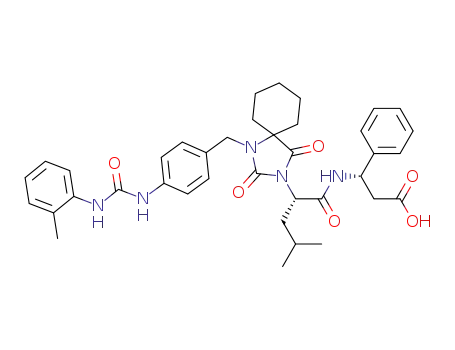 Molecular Structure of 306768-49-0 ((S)-3-((S)-2-(4,4-pentamethylene-3-(4-(3-(2-methylphenyl)ureido)benzyl)-2,5-dioxoimidazolidin-1-yl)-2-(2-methylpropyl)acetylamino)-3-phenylpropionic acid)