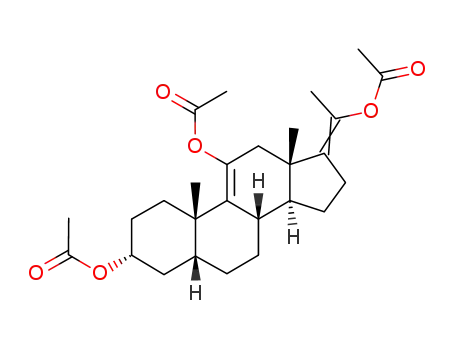 Molecular Structure of 115484-65-6 ((17Ξ)-3α,11,20-triacetoxy-5β-pregna-9(11),17(20)-diene)