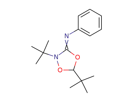 Molecular Structure of 99948-61-5 ([2,5-Di-tert-butyl-[1,4,2]dioxazolidin-(3Z)-ylidene]-phenyl-amine)