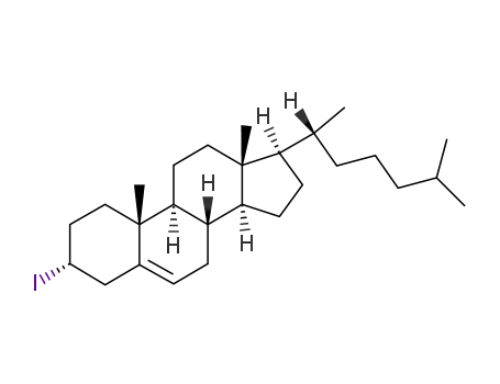 Molecular Structure of 36049-79-3 ((3R,8S,9S,10R,13R,14S,17R)-3-iodo-10,13-dimethyl-17-((R)-6-methylheptan-2-yl)-2,3,4,7,8,9,10,11,12,13,14,15,16,17-tetradecahydro-1H-cyclopenta[a]phenanthrene)