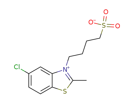 Molecular Structure of 53061-07-7 (2-METHYL-3-SULFOBUTYL-5-CHLOROBENZOTHIAZOLIUM, INNER SALT)