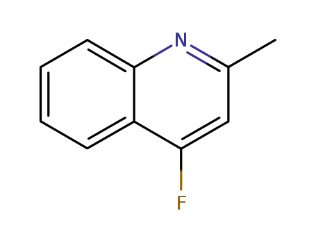 Molecular Structure of 703-62-8 (Quinoline, 4-fluoro-2-methyl-)
