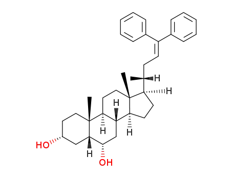 Molecular Structure of 864-64-2 (24,24-diphenyl 3α,6α-dihydroxy-5β-cholan-23-ene)