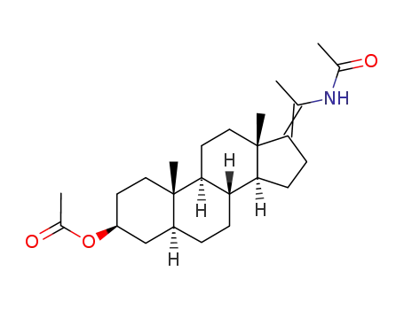 Molecular Structure of 56909-68-3 (3β-acetoxy-20-acetylamino-5α-pregn-17(20)ξ-ene)