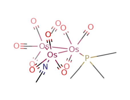 Molecular Structure of 121483-79-2 (Os<sub>3</sub>(CO)10(CH<sub>3</sub>CN)P(C<sub>2</sub>H<sub>5</sub>)3)