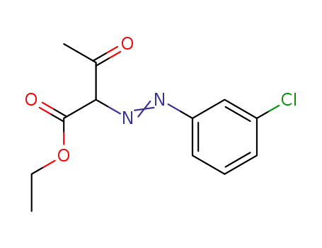 Molecular Structure of 5869-59-0 (ethyl 2-[(E)-(3-chlorophenyl)diazenyl]-3-oxobutanoate)