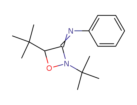 Molecular Structure of 104351-21-5 (Benzenamine, N-[2,4-bis(1,1-dimethylethyl)-1,2-oxazetidin-3-ylidene]-)