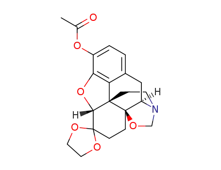 (5aR,6R,8aS,11aR,11bS)-2-acetoxy-5,5a,9,10-tetrahydro-11(11aH)-spiro-2-(1,3-dioxolan)-6,11b-ethano-7H-furo[2',3‘,4‘,5 ‘:4,5]phenanthro[9,8a-d]oxazole