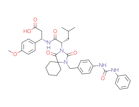 (S)-3-((S)-2-(4,4-pentamethylene-3-(4-(3-phenylureido)benzyl)-2,5-dioxoimidazolidin-1-yl)-2-(2-methylpropyl)acetylamino)-3-(4-methoxyphenyl)propionic acid
