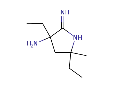 Molecular Structure of 98957-58-5 (3,5-diethyl-2-imino-5-methyl-pyrrolidin-3-ylamine)