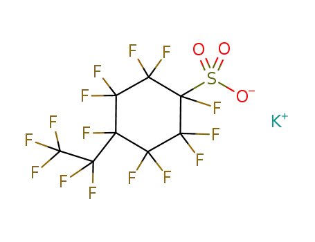Molecular Structure of 335-24-0 (DECAFLUORO-4-(PENTAFLUOROETHYL)CYCLOHEXANESULFONIC ACID POTASSIUM SALT)