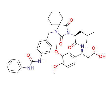 (3S)-(3,4-dimethoxyphenyl)-3-[(2S)-{2,4-dioxo-1-[4-(3-phenylureido)benzyl]-1,3-diazaspiro[4.5]dec-3-yl}-4-methylpentanoylamino]propionic acid
