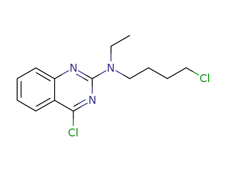 Molecular Structure of 81683-44-5 (4-chloro-2-(N-ethyl-4-chlorobutylamino)quinazoline)